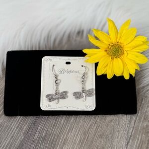 🩷 BRIGHTON “Voler” Dragonfly French Wire Earrings Vintage